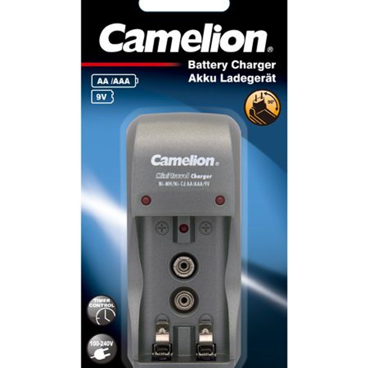 CAMELION - CAMELION CARGADOR DE 2 PILAS AA/AAA Y 9V