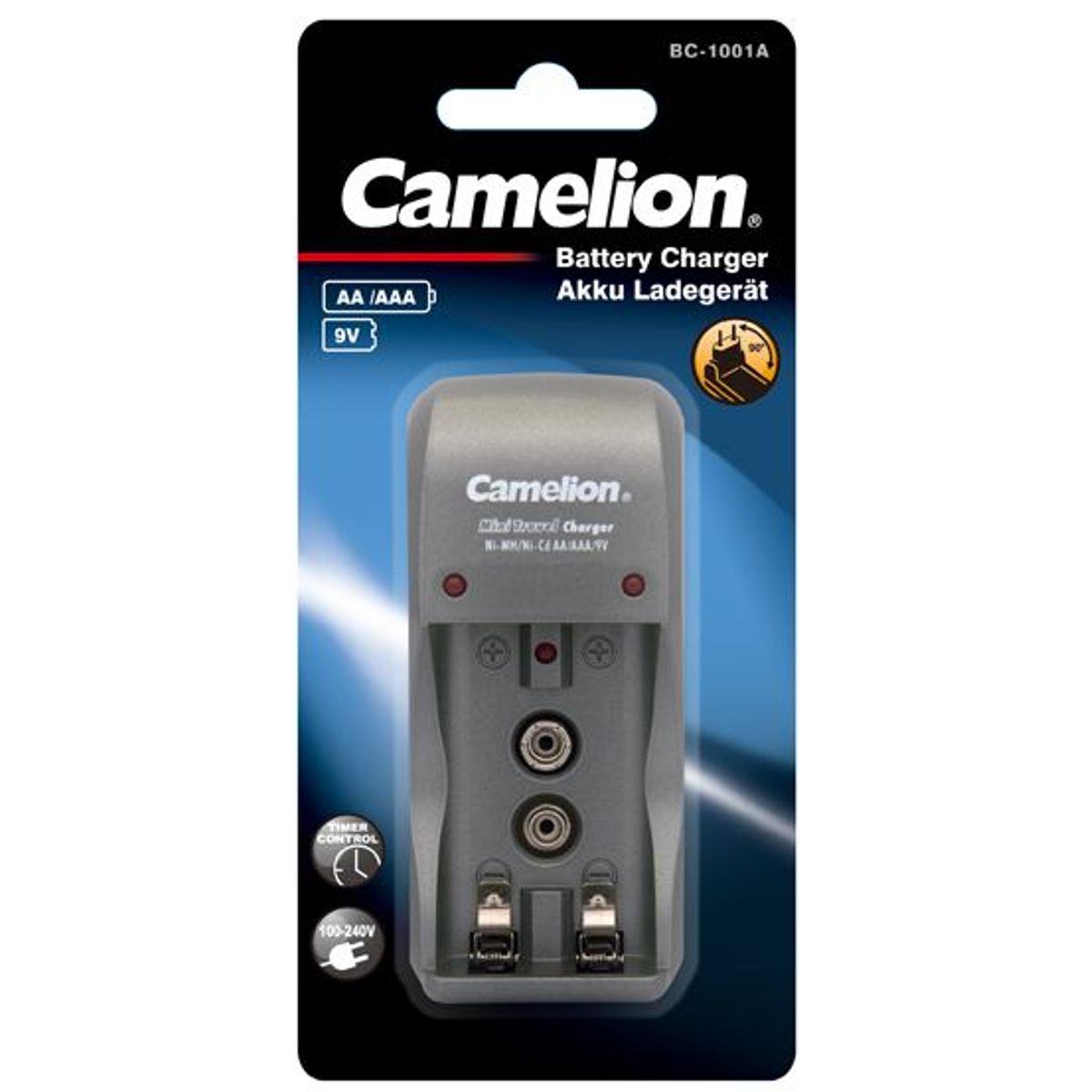 CAMELION - CAMELION CARGADOR DE 2 PILAS AA/AAA Y 9V