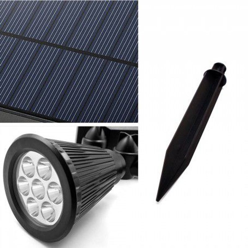OEM - Luz LED Solar Estaca Recargable con Sensor para Jardin y Pared