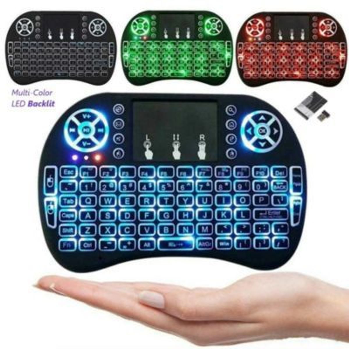 OEM - Teclado Inalámbrico RGB Touchpad Keyboard Para Smart TV