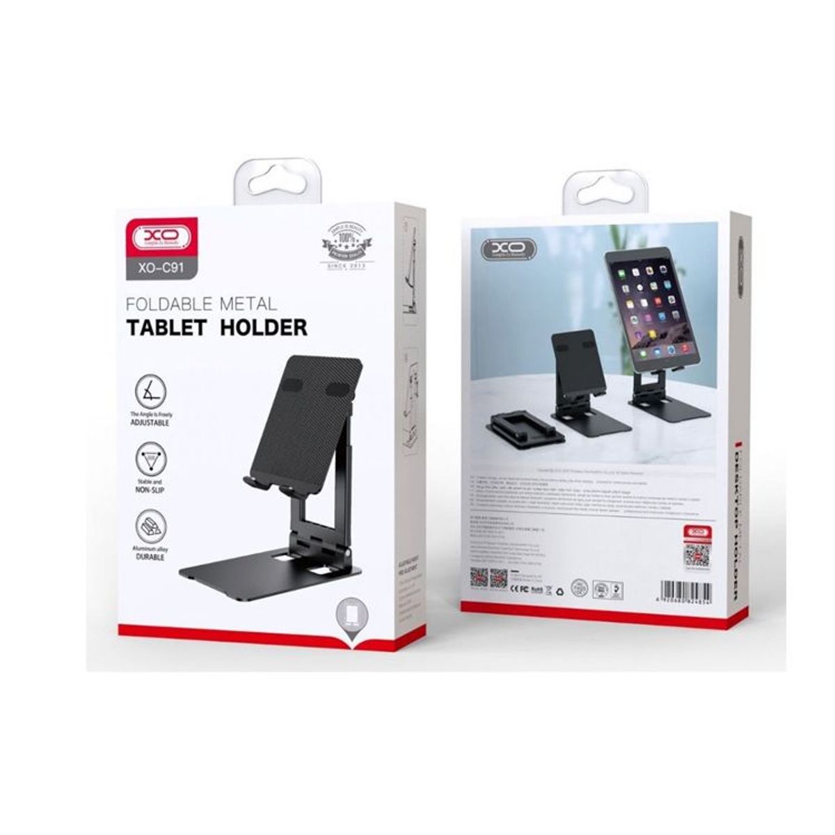 XO - Soporte Para Tablet De Escritorio Plegable De Aluminio XO-C91 Negro