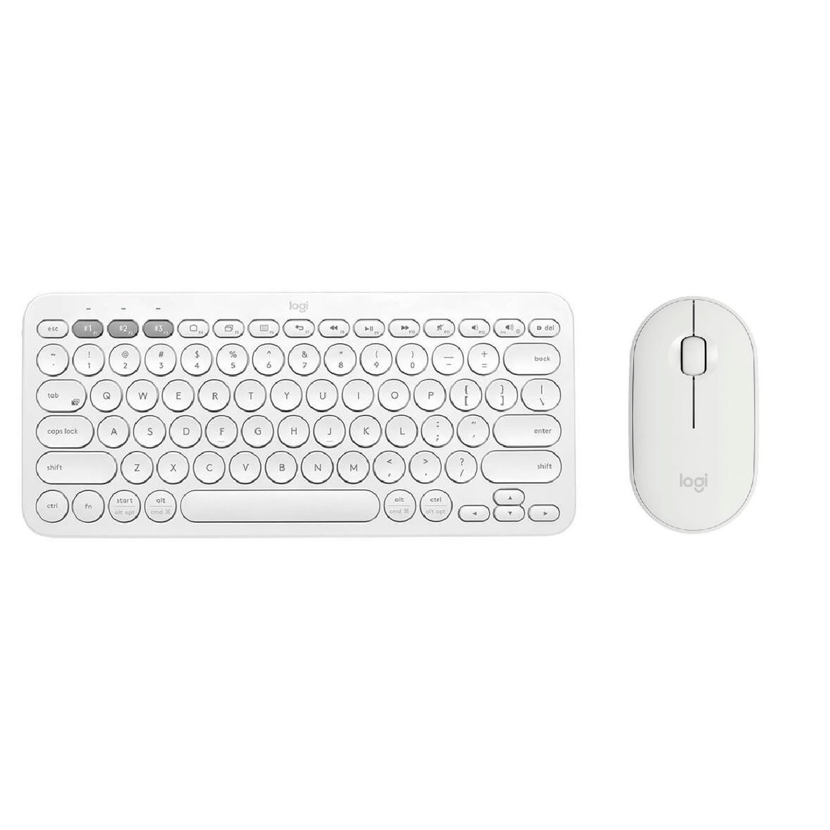 LOGITECH - Combo Teclado K380 y mouse Pebble M350S Logitech Blanco