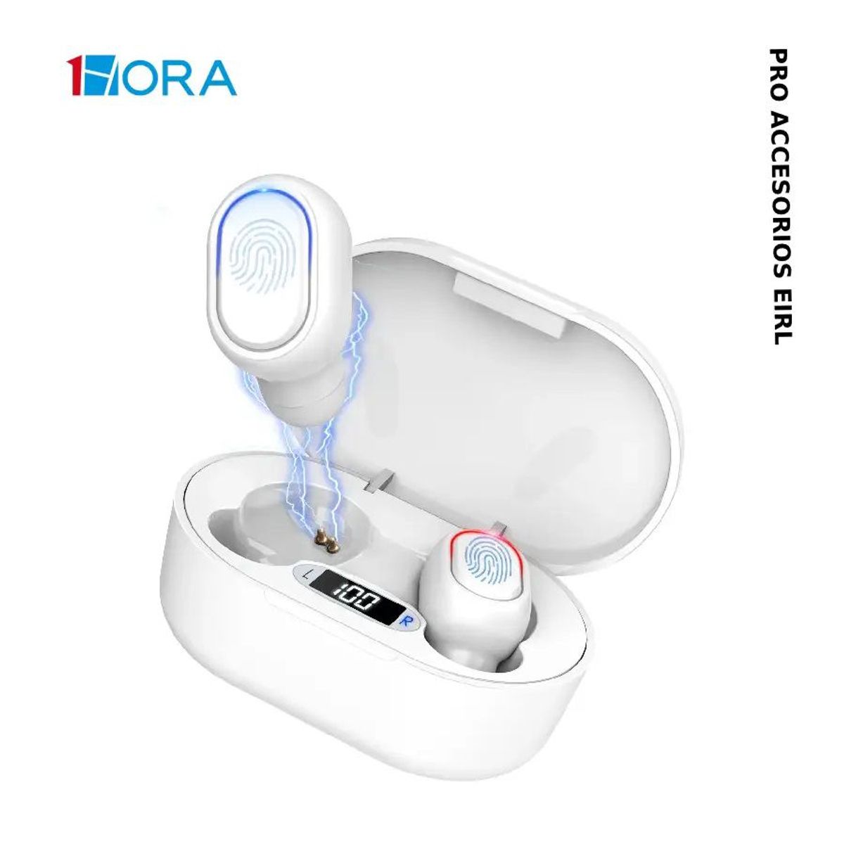 GENERICO - 1 HORA AUT114 AUDIFONOS INALAMBRICOS TWS CON INDICADOR LED