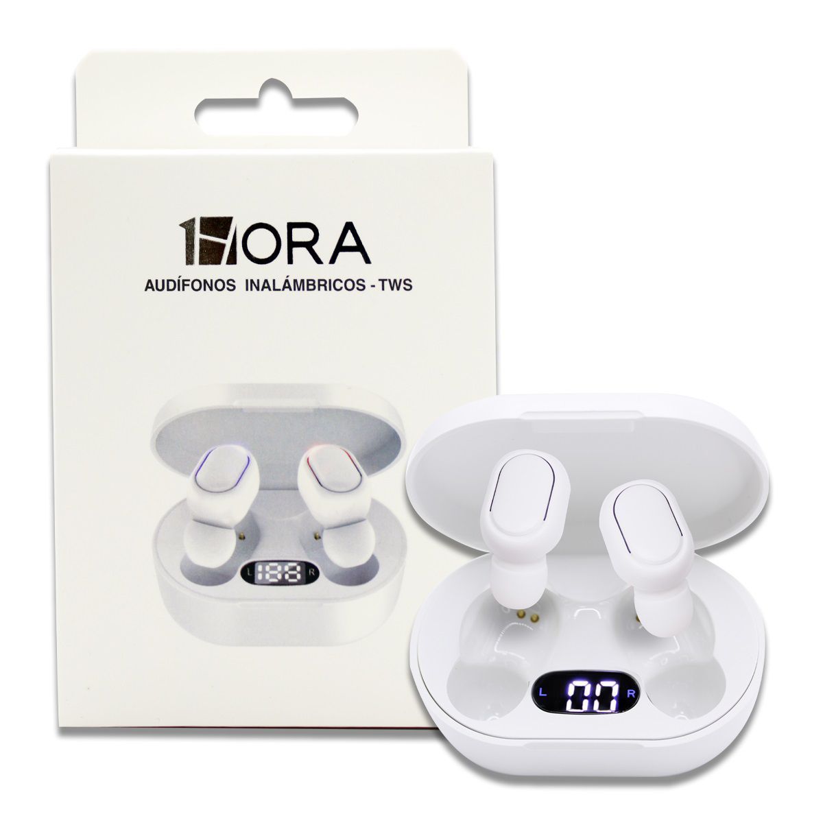 GENERICO - 1 HORA AUT114 AUDIFONOS INALAMBRICOS TWS CON INDICADOR LED