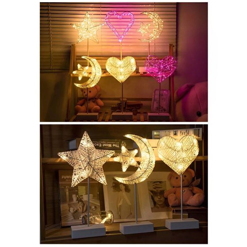 GENERICO - 2 Lámpara Adorno Led decoración Navidad Año Nuevo Hogar Mesa Habitación