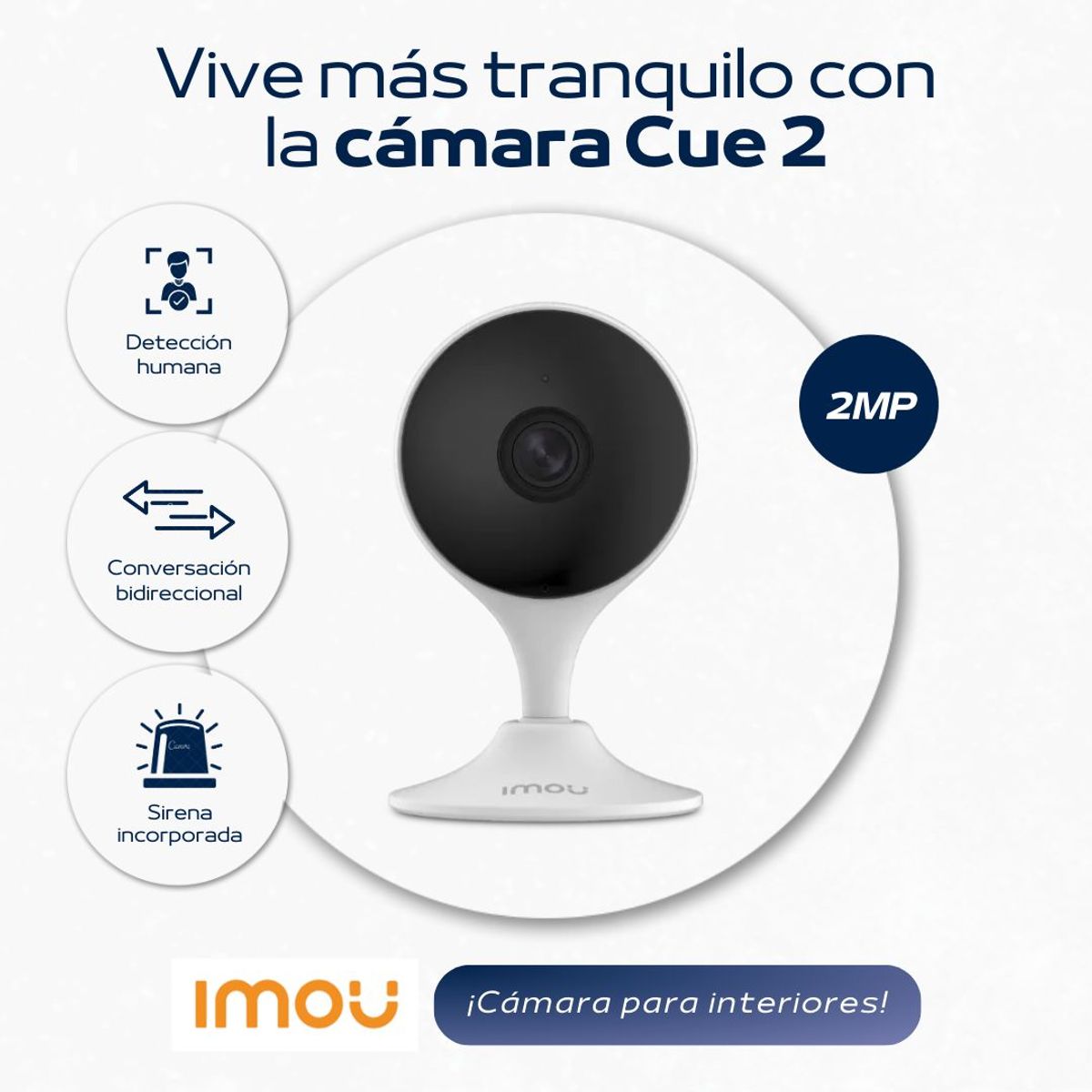 IMOU - Cámara De Seguridad WiFi Imou Cue 2 De Lente Fijo Resoluciòn Full Hd