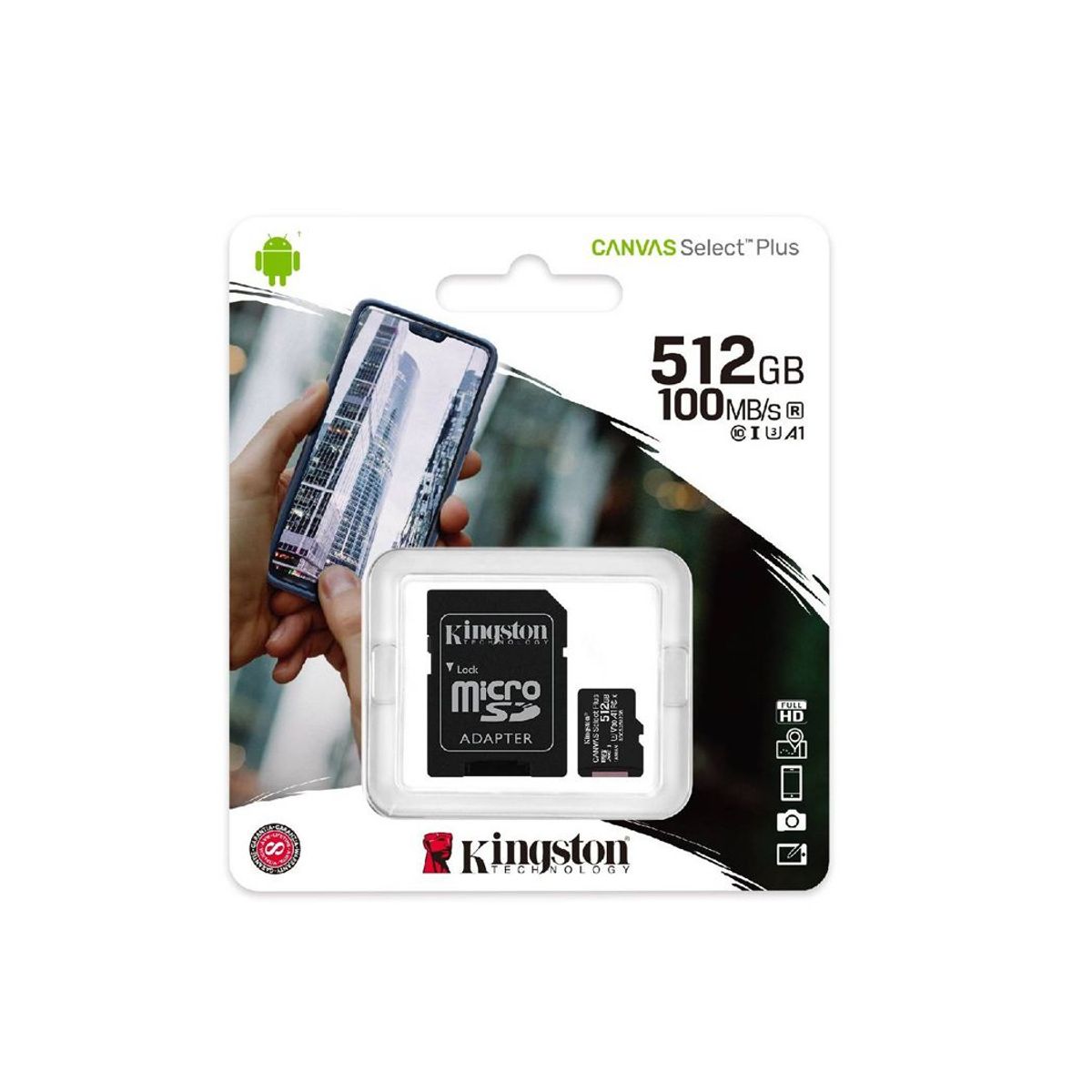KINGSTON - Memoria Micro SD 512GB Kingston Clase 10