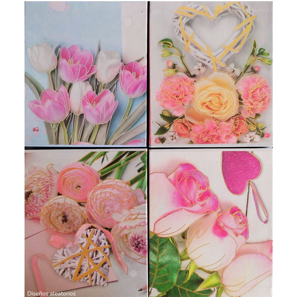 GENERICO - Álbum de fotos almacenamiento para 40 fotos diseño rosas