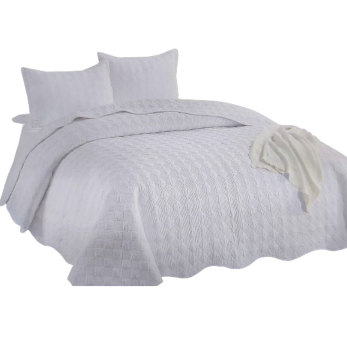 CUTE - CUBRECAMA COLOR ENTERO KING SIZE