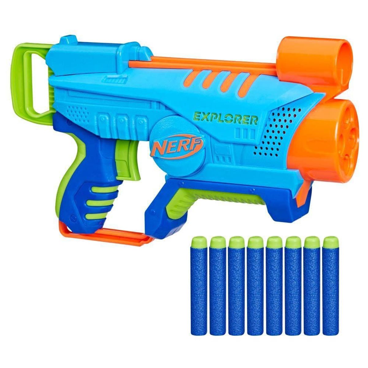 NERF - Lanzador Nerf Elite Junior Explorer + 8 Dardos Elite