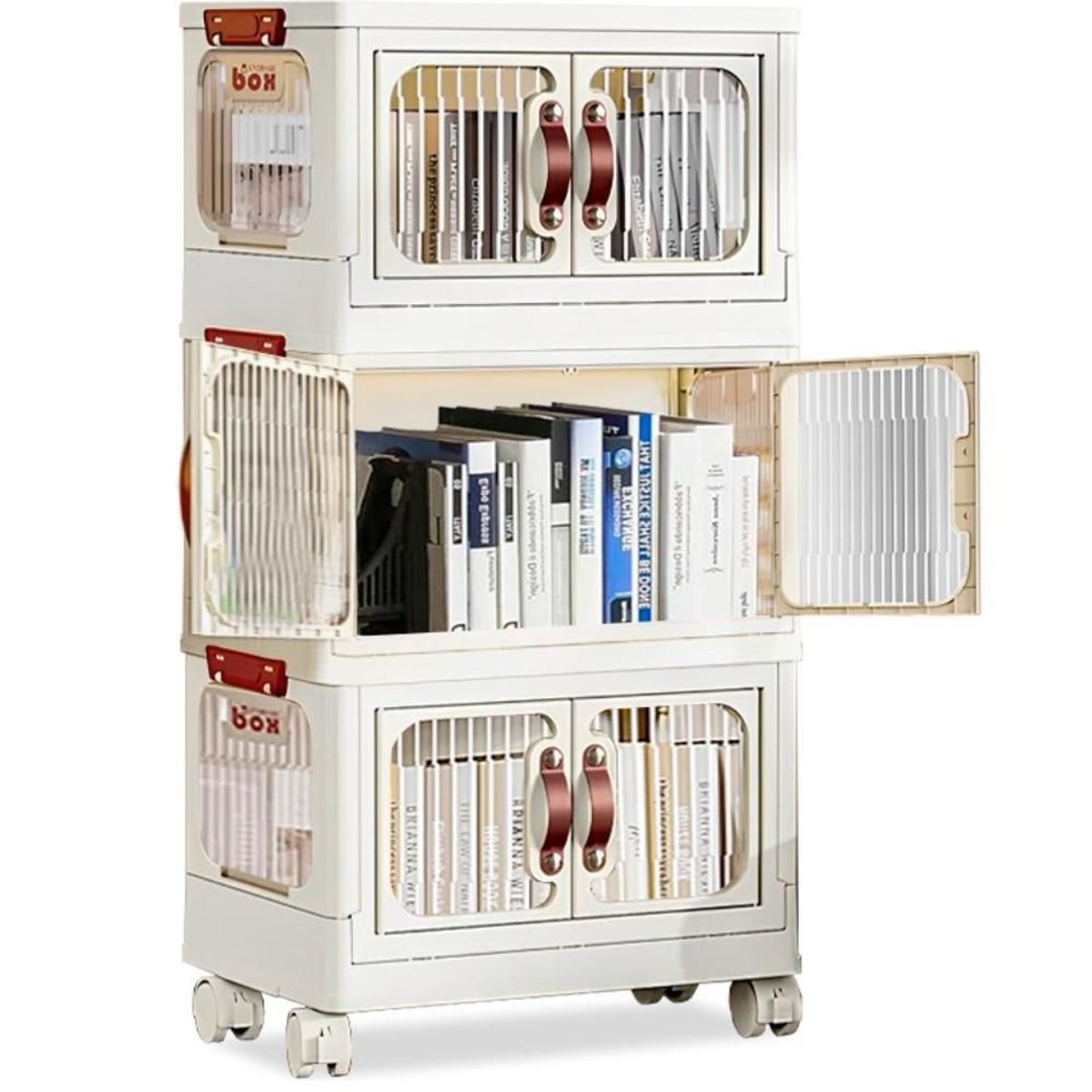 MINARI - Armario Organizador Libros Papelería Oficina 3 Niveles A21