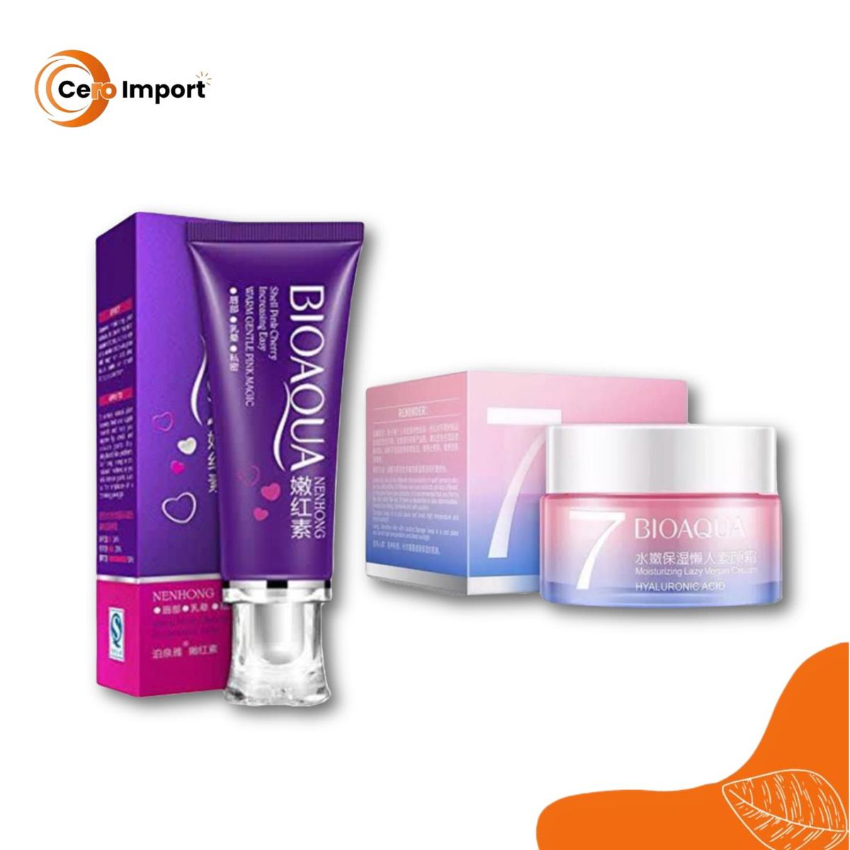 BIOAQUA - PACK CREMA DESPIGMENTANTE ZONAS Y CREMA BLANQUEADORA V7