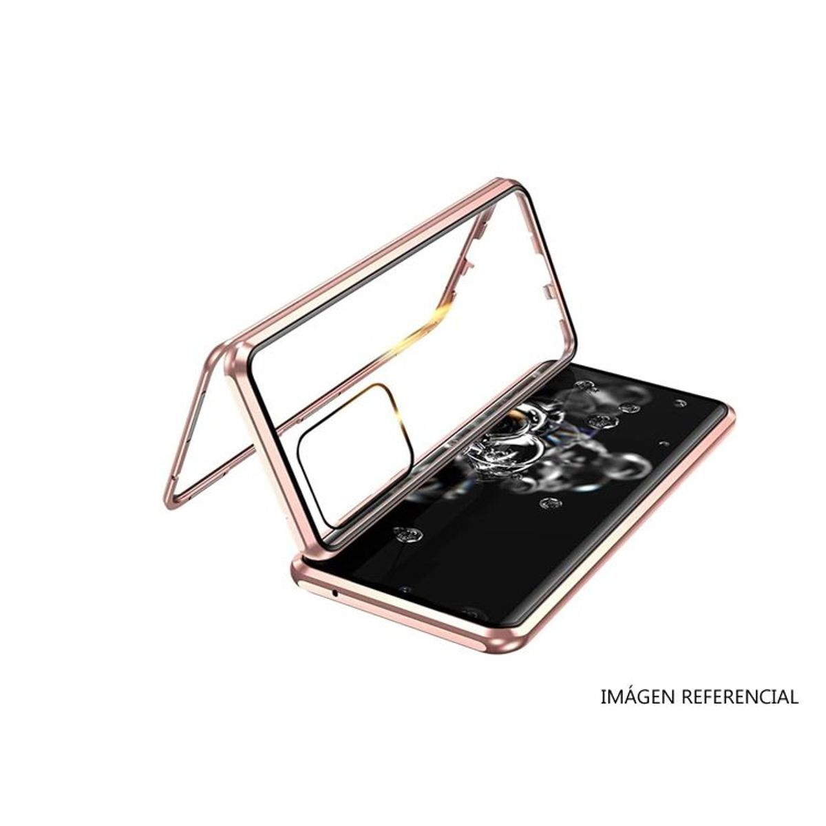 GENERICO - Case Imantado Magnético Para Xiaomi Redmi Note 8 Pro - Rosa Gold