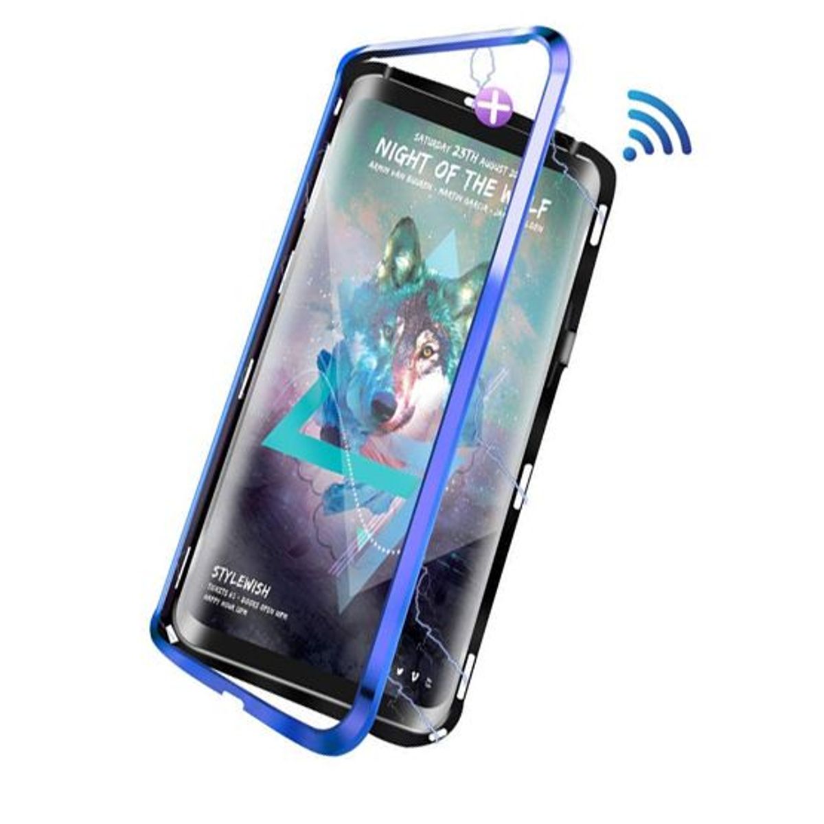 GENERICO - Case Imantado Magnético Para Huawei Y7 2019 - Azul