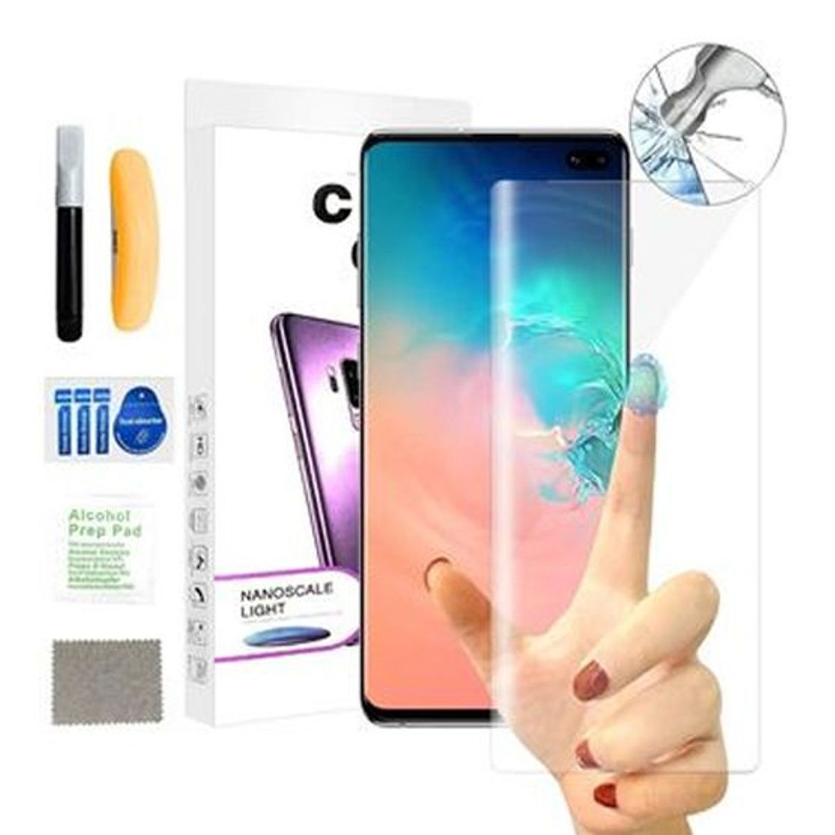 GENERICO - Mica De Vidrio Templado Uv Para Samsung  S9 Plus - Transparente