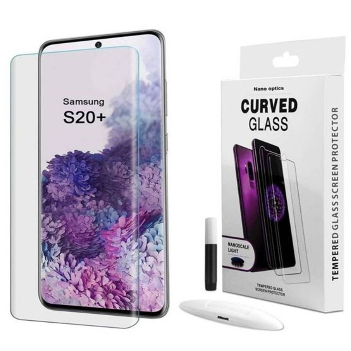 GENERICO - Mica De Vidrio Templado Uv Para Samsung  S20 Plus  - Transparente