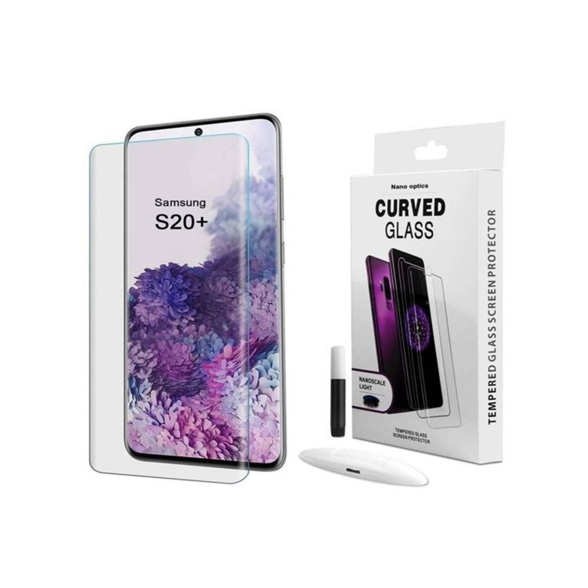 GENERICO - Mica De Vidrio Templado Uv Para Samsung  S20 Plus  - Transparente