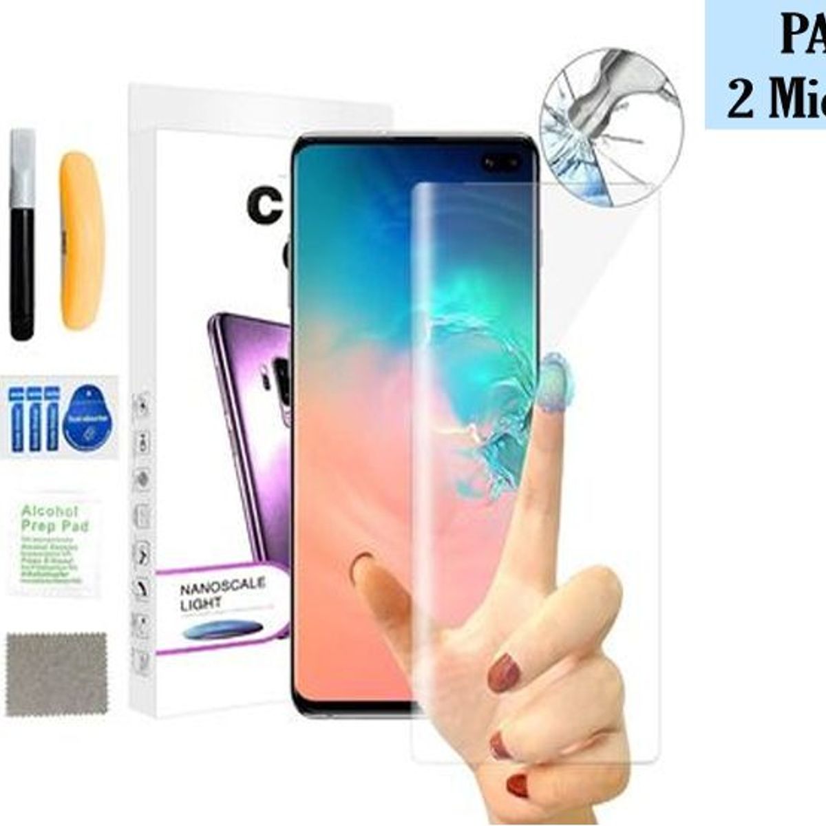 GENERICO - Pack 2 Und Mica De Vidrio Templado Uv Para Samsung  S9 - Transparente