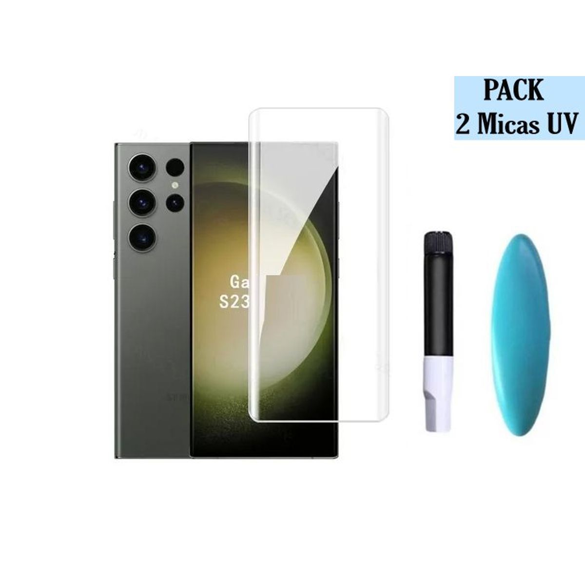 GENERICO - Pack 2 Und Mica De Vidrio Templado Uv Para Samsung  S23 - Transparente