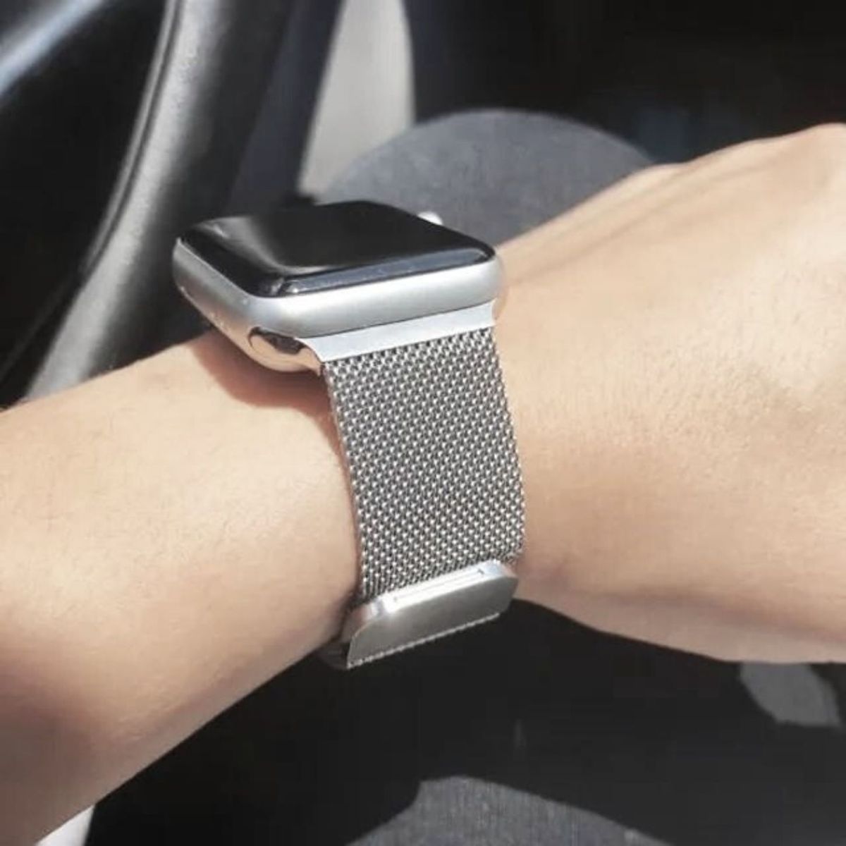 OEM - Correa Acero Milanese Loop para Apple Watch Color Plateado