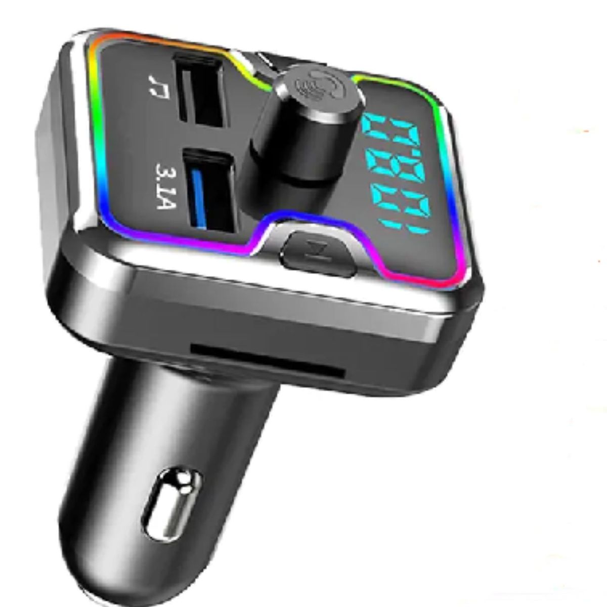 GENERICO - Transmisor Fm Bluetooth Mp3 Cargador Usb Dual y Tf Card