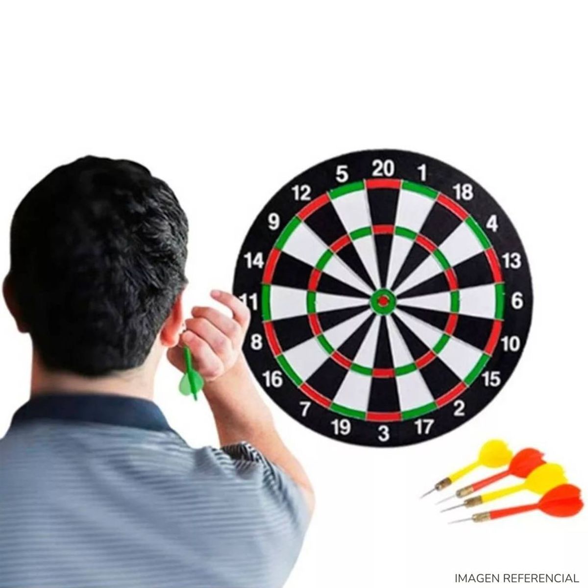 GENERICO - Juego de dardos tiro al blanco 41 x 41 cm