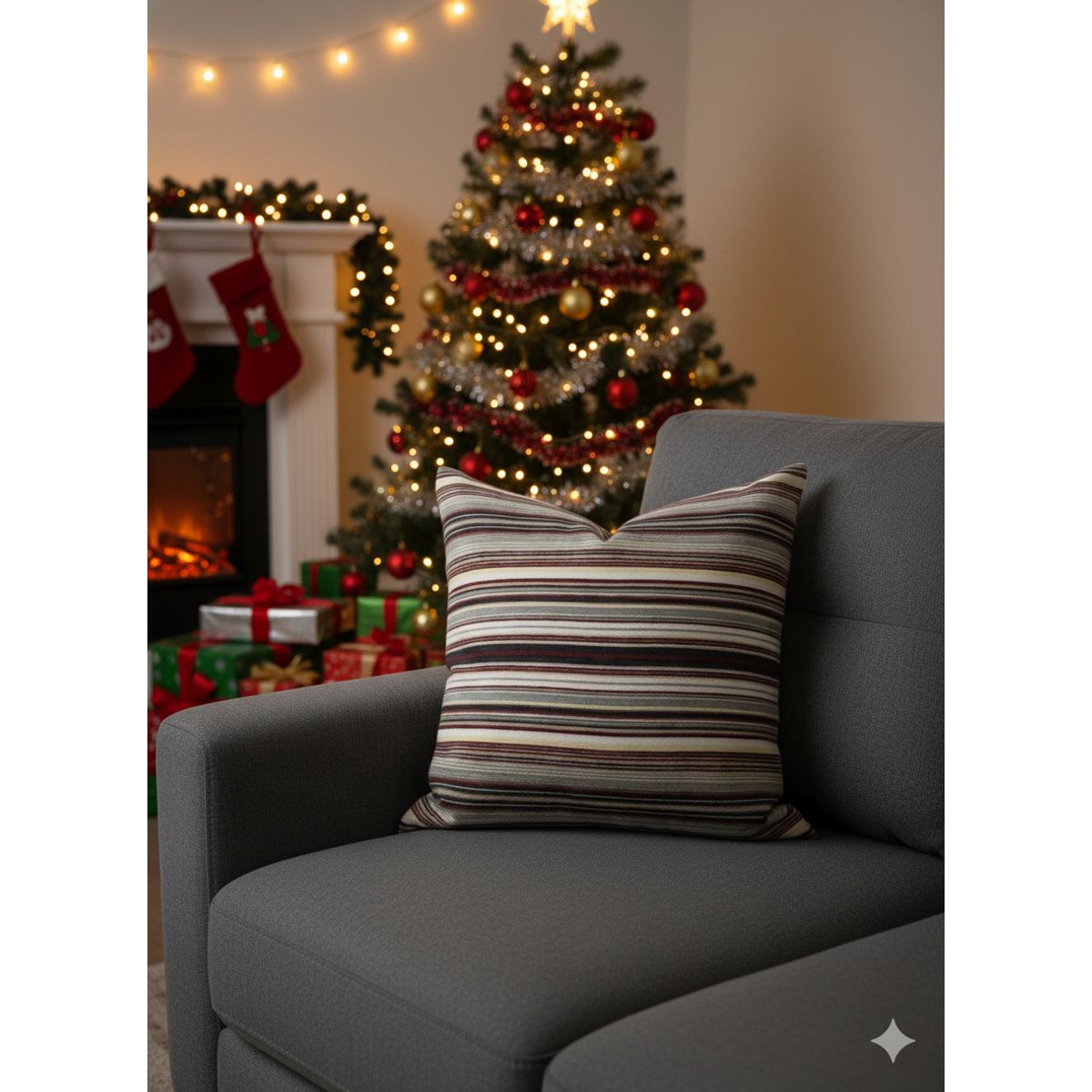 GENERICO - COJIN DECORATIVO NAVIDEÑO FORMATO 0.45X0.45 CM DE TELA CODIGO A 80