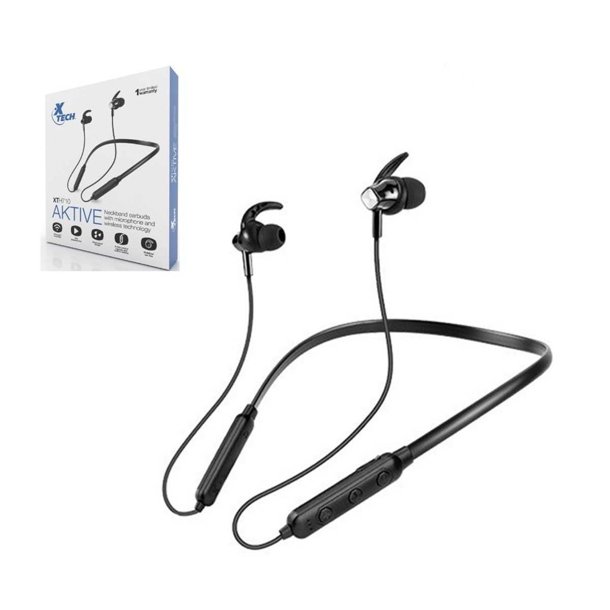 XTECH - AUDIFONOS INALAMBRICOS XTECH AKTIVE XTH-710 BANDA DE SUJECION NEGRO