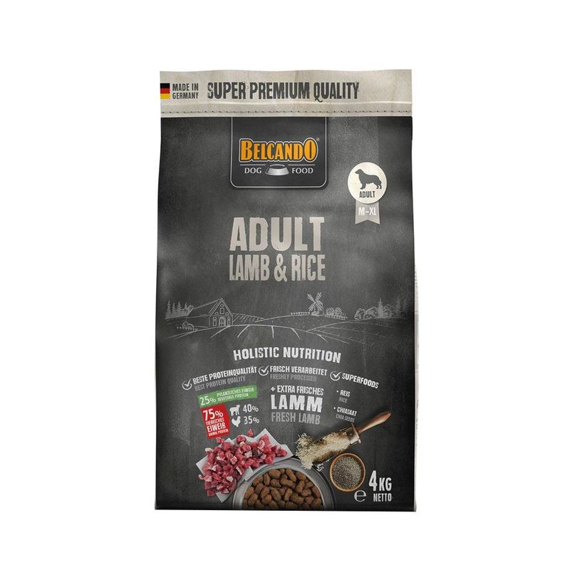 GENERICO - Belcando Perros Adultos Sabor Cordero y Arroz 4 kg