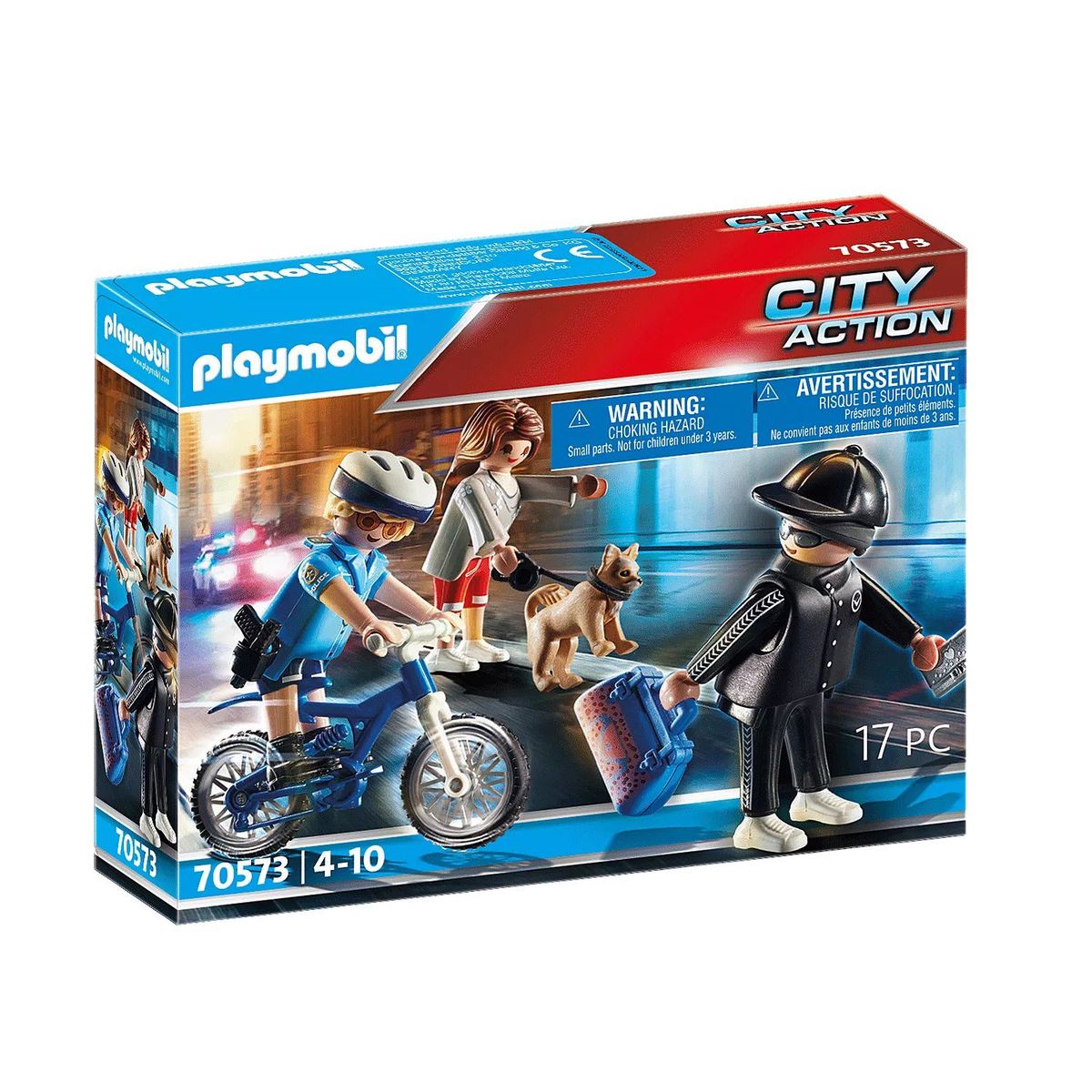 PLAYMOBIL - Playmobil City Action Persecución de Ladrón en Bicicleta