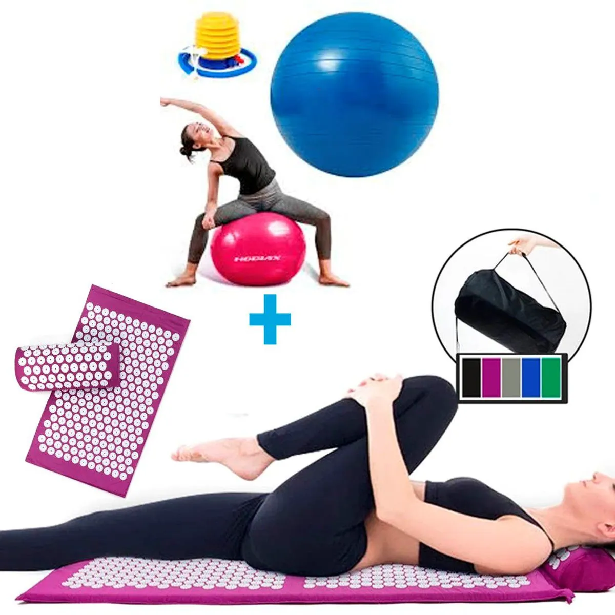 GENERICO - Pelota de Yoga  Manta de Acupuntura con Almohada