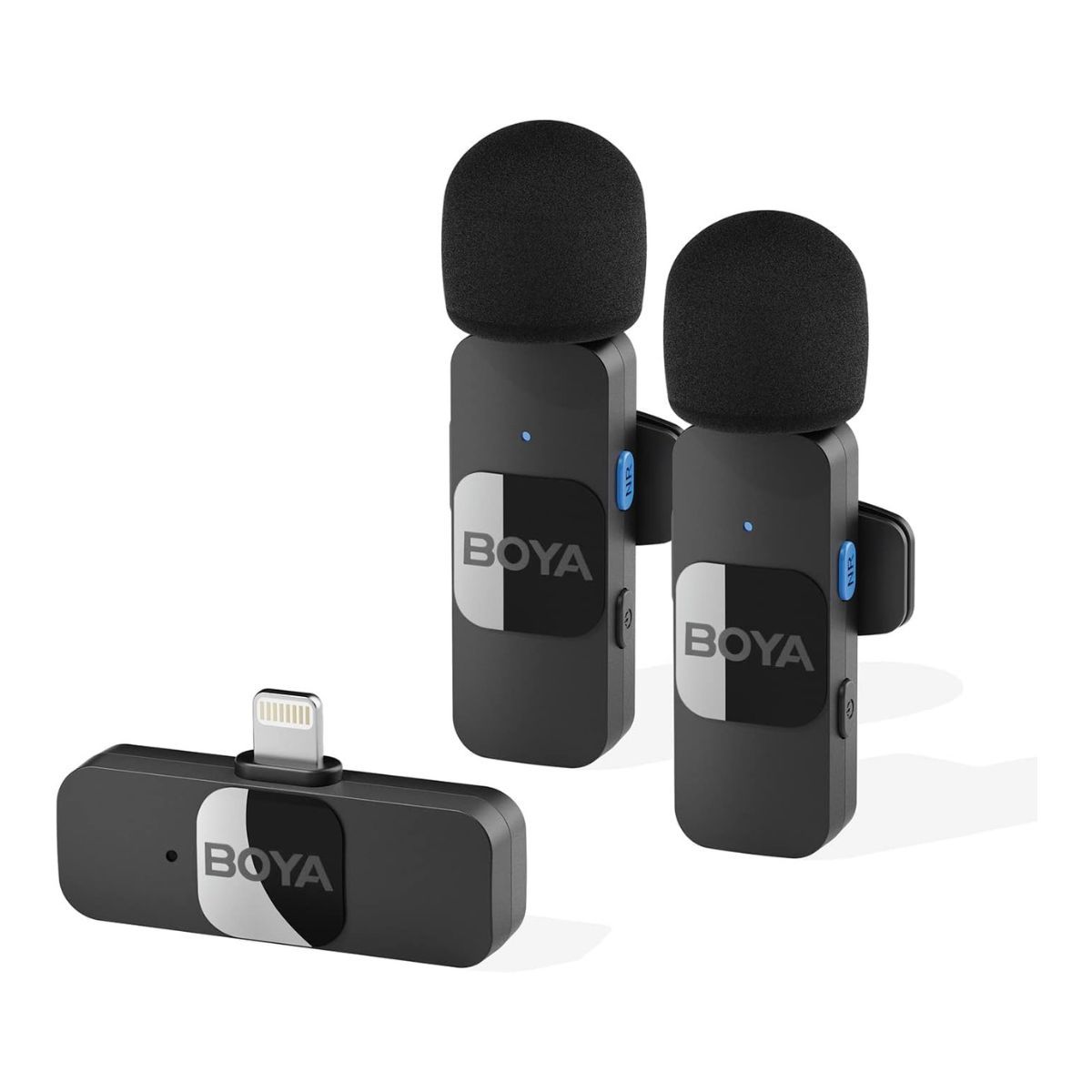 BOYA - 2 Micrófonos BOYA BY-V2 Inalámbrico Solapa Lavalier Para iPhone Pro