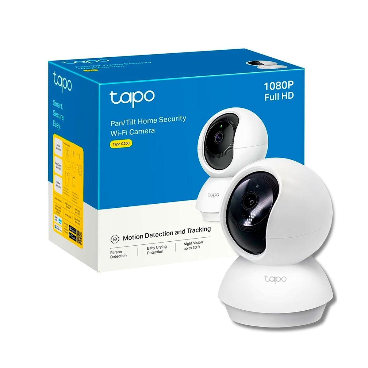TP LINK - CAMARA TP-LINK TAPO C200 V3 FHD 1080P HORIZONTAL 360° VERTICAL 114°