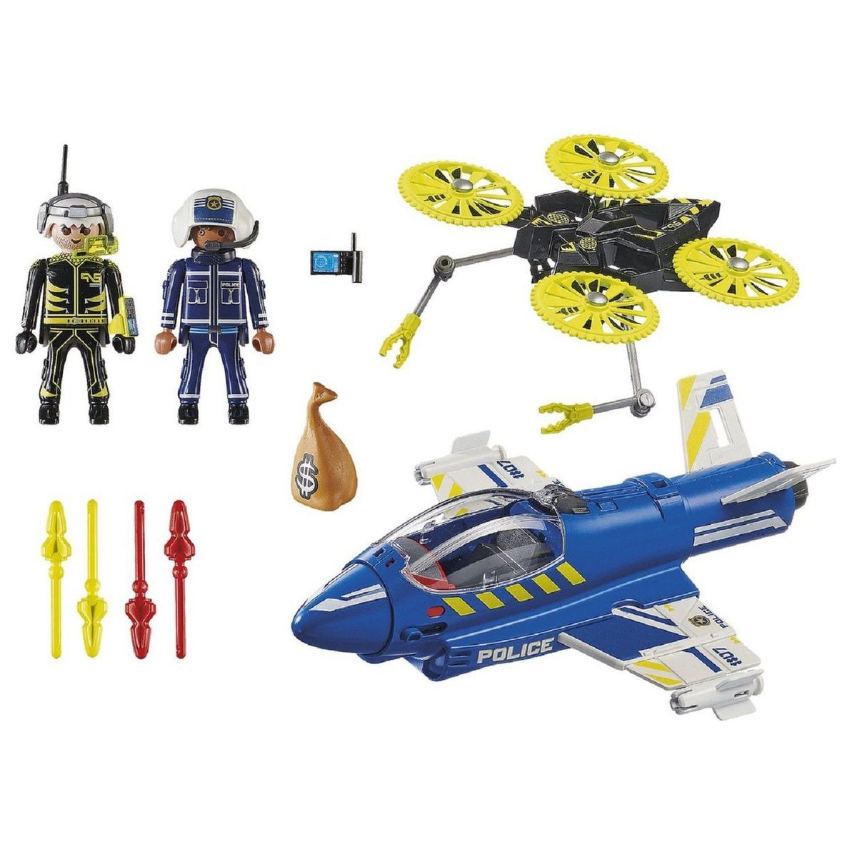PLAYMOBIL - Playmobil City Action Persecución Avión de Policia y Dron