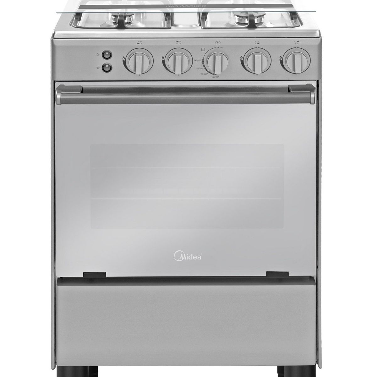 MIDEA - Cocina a Gas MIDEA  4 Quemadores MGS24FS2LAAMB SILVER