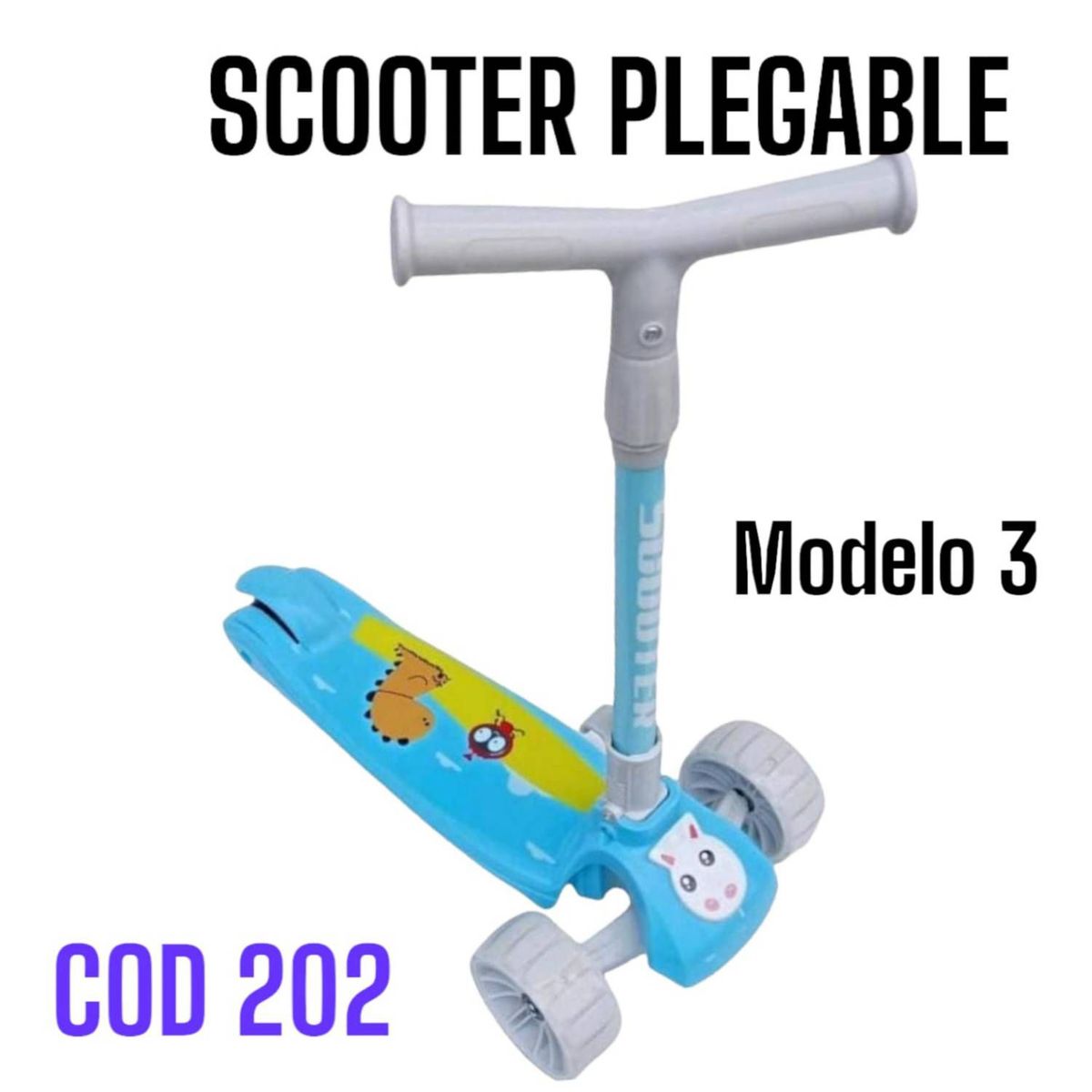 OEM - Scooter Monopatin Multifuncional Patineta Ruedas Luminosas