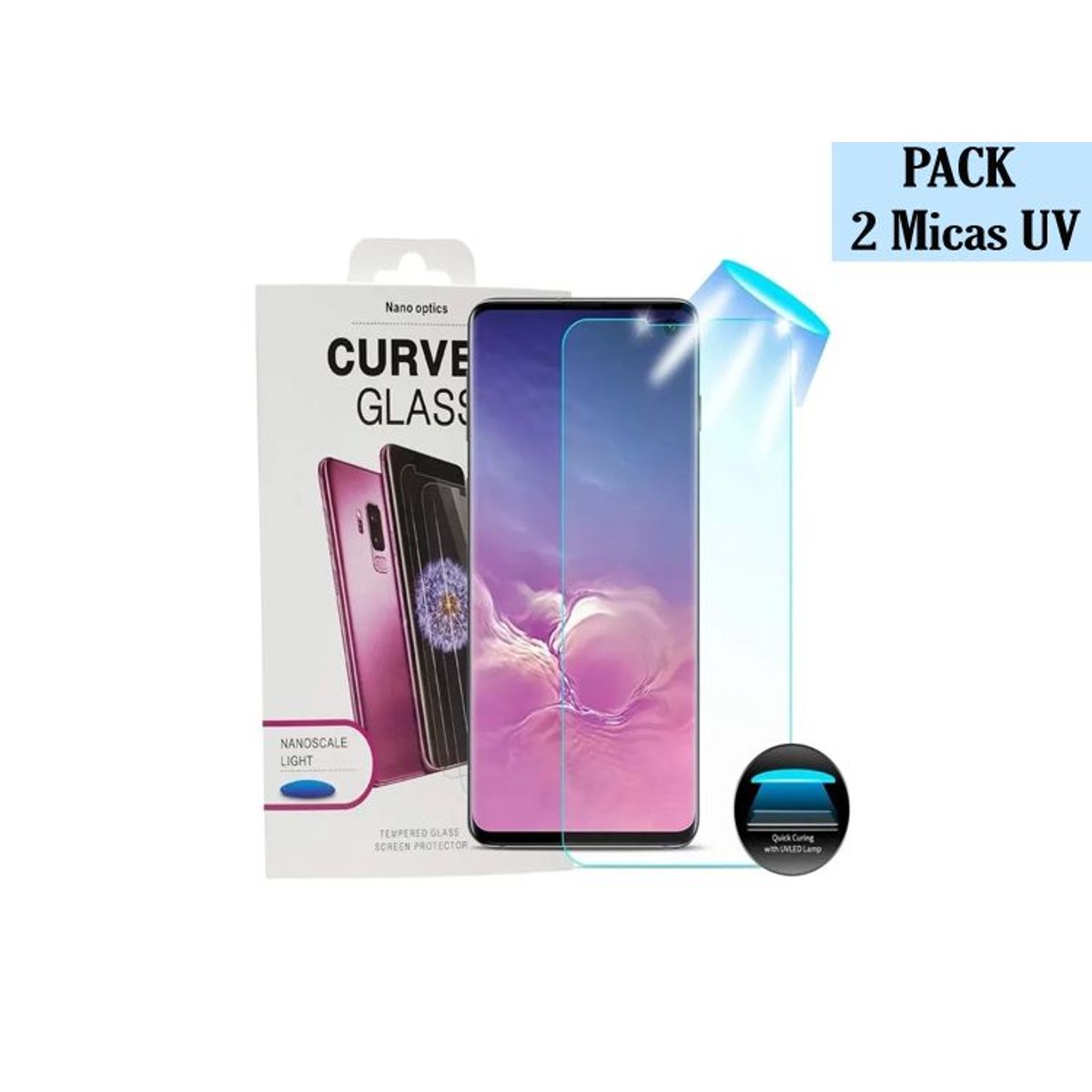 GENERICO - Pack 2 Und Mica De Vidrio UV Para Samsung  S21 Ultra - Transparente