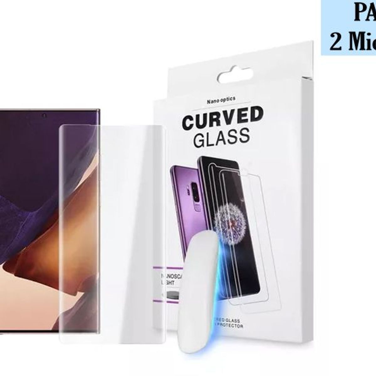 GENERICO - Pack 2 Und Mica De Vidrio UV para Samsung Note 20 Ultra - Transparente
