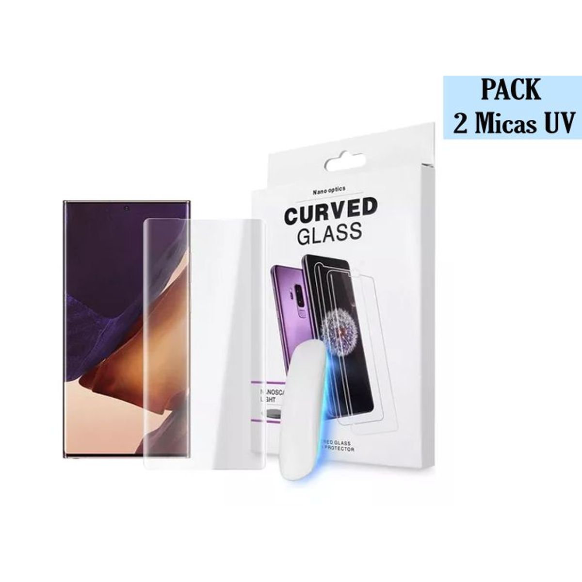 GENERICO - Pack 2 Und Mica De Vidrio UV para Samsung Note 20 Ultra - Transparente