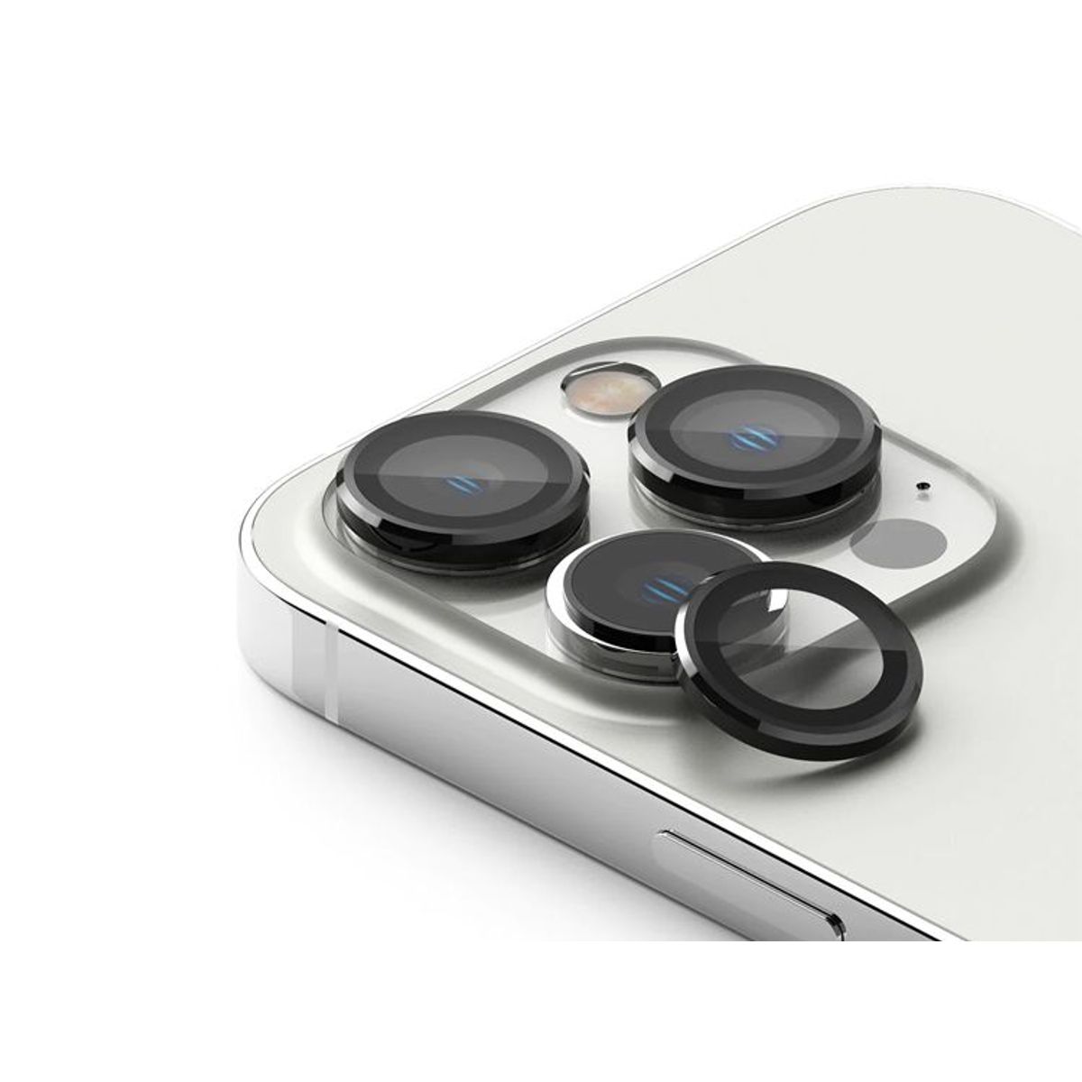 GENERICO - Protector de Cámara Metal Individual para iPhone 13 Pro Max - Negro