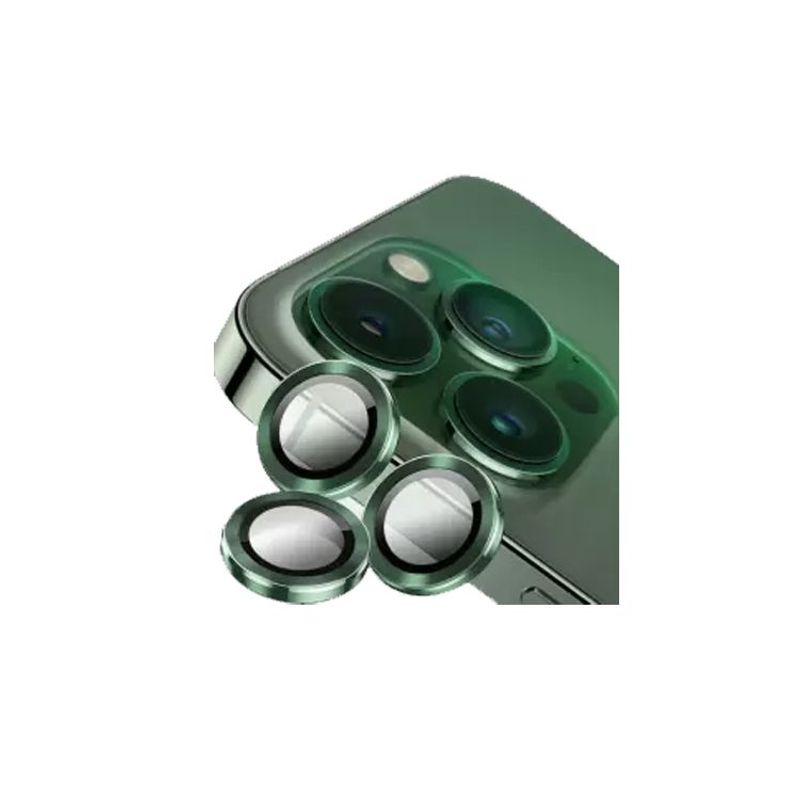 GENERICO - Protector de Cámara Metal Individual para iPhone 13 Pro Max - Verde
