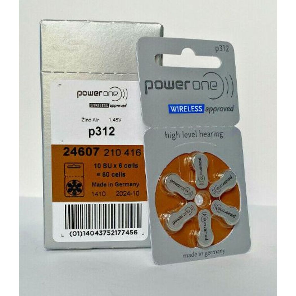 POWERONE - CAJA DE 60 PILAS PARA AUDIFONOS POWER ONE p312