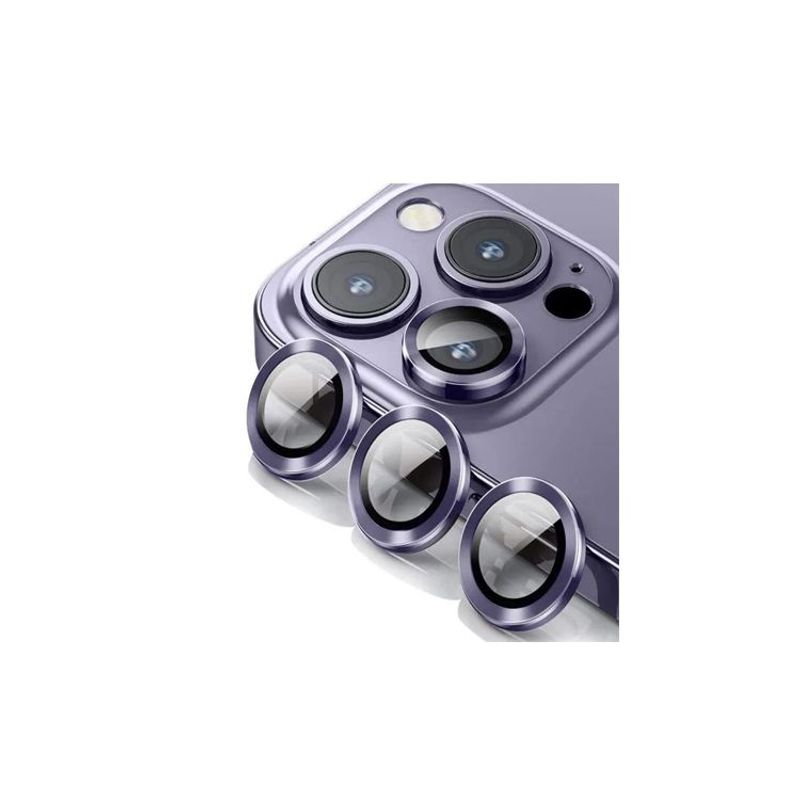 GENERICO - Protector de Cámara Metal Individual para iPhone 13 Pro Max - Lila