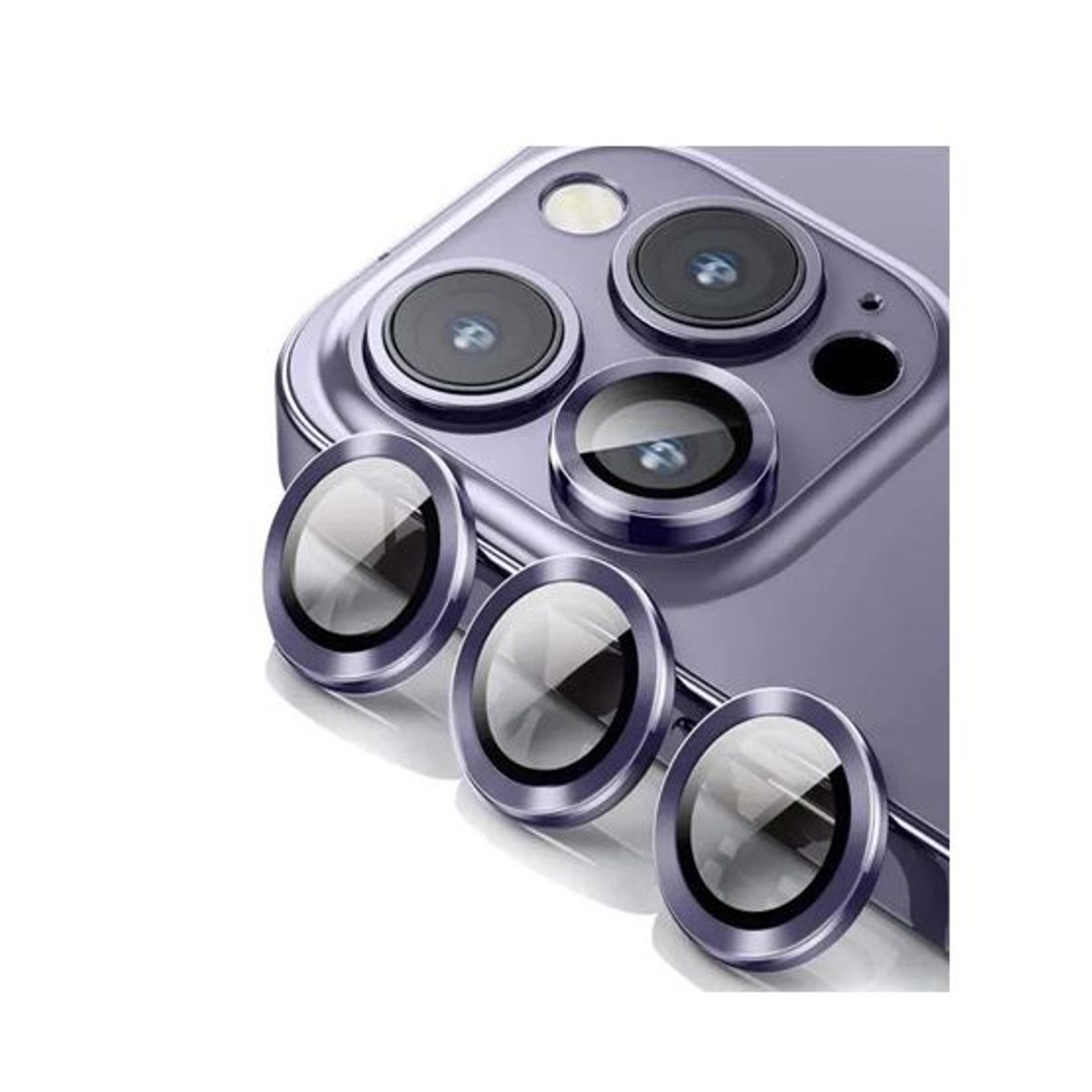 GENERICO - Protector de Cámara Metal Individual para iPhone 13 Pro - Lila