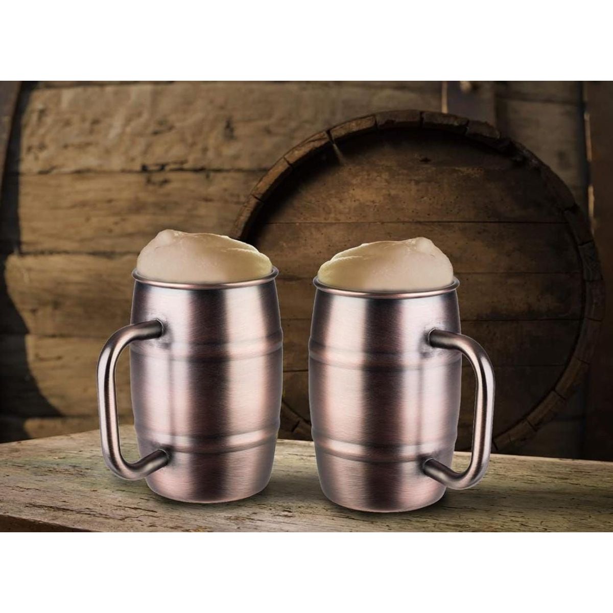 GENERICO - 1 Vaso para Cerveza modelo cobre envejecido