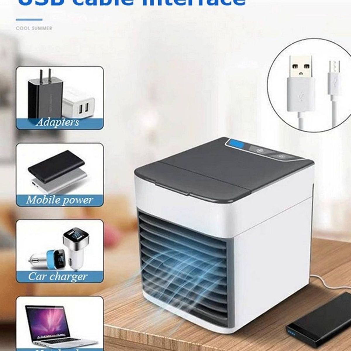 GENERICO - Mini Enfriador De Aire Conexión USB Portátil