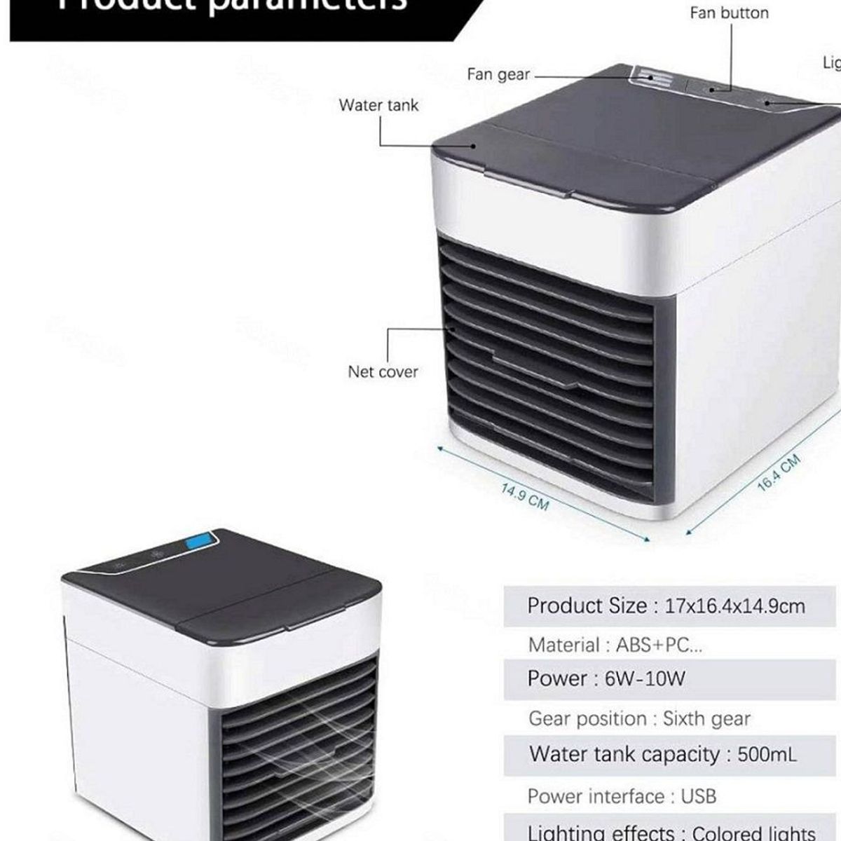 GENERICO - Mini Enfriador De Aire Conexión USB Portátil