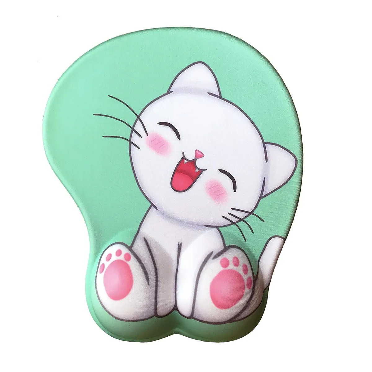 GENERICO - Mouse Pad 3D Almohadilla Ergonómico Reposamuñecas Antideslizante Gato