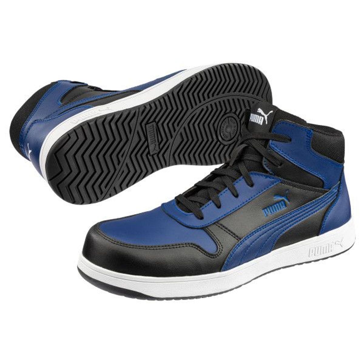 PUMA - ZAPATILLA DE SEGURIDAD FRONTCOURT BLUE-BLACK MID PUMA