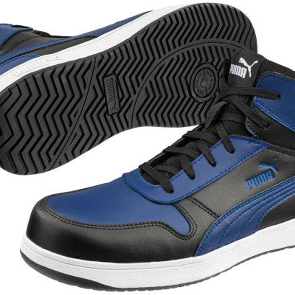 PUMA - ZAPATILLA DE SEGURIDAD FRONTCOURT BLUE-BLACK MID PUMA